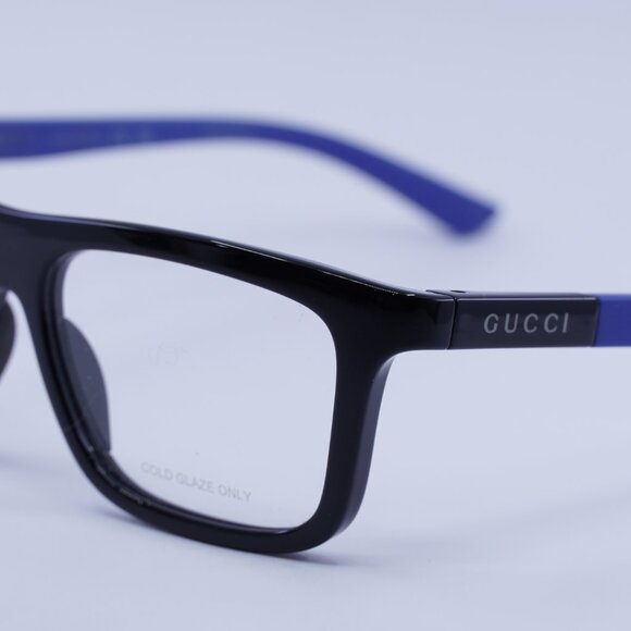 Gucci GG1737O 003 Eyeglasses Black/Blue 54mm Rectangle Frame - Picture 7 of 11